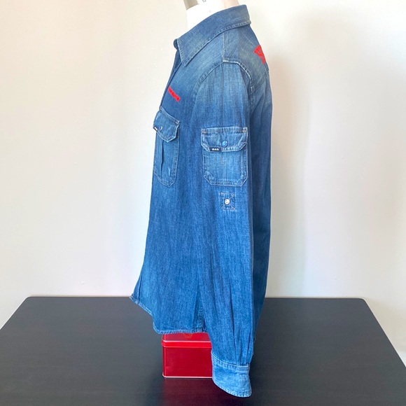 Gas Honda Racing Mens Denim Shirt - Picture 4 of 16